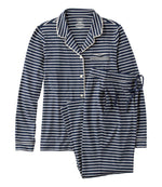 Women's Super-Soft Shrink-Free Button Front Pajama Set, Stripe - US 9398