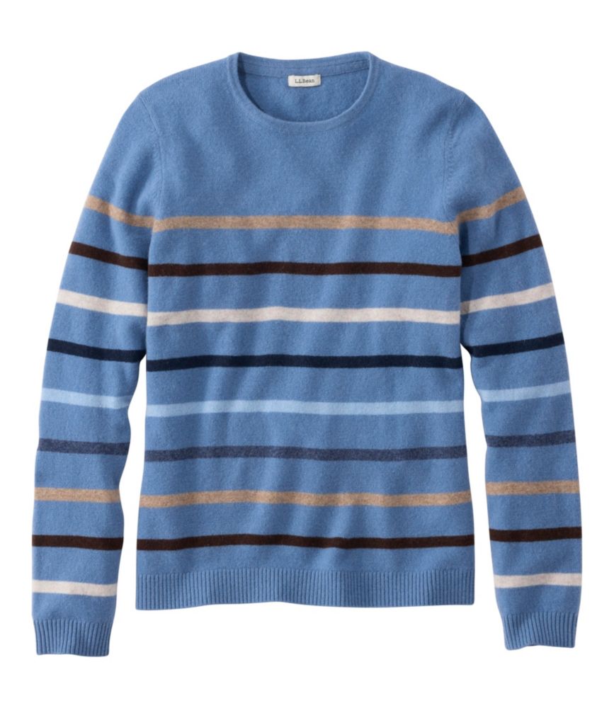 Women's Classic Cashmere Sweater, Crewneck Stripe - US 8184