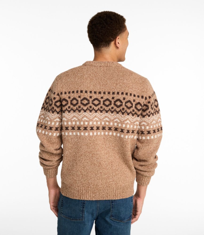 Men's Bean's Classic Ragg Wool Sweater, Crewneck, Fair Isle - US 9548
