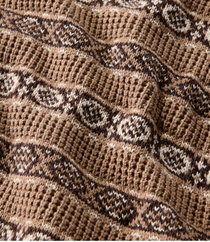 Men's L.L.Bean Organic Cotton Waffle Sweater, Crewneck, Fair Isle - US 9161
