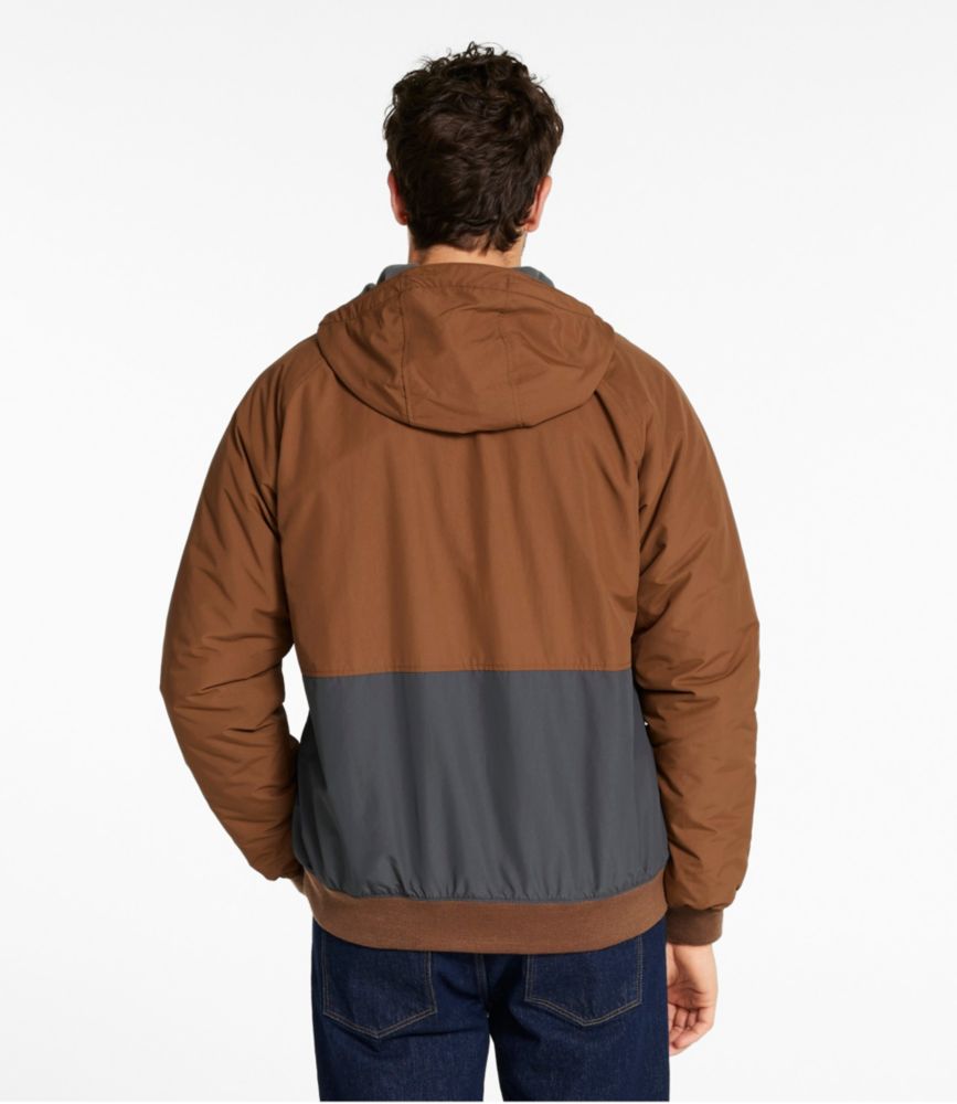 Men's Insulated 3-Season Bomber Hooded Jacket, Colorblock - US 7341