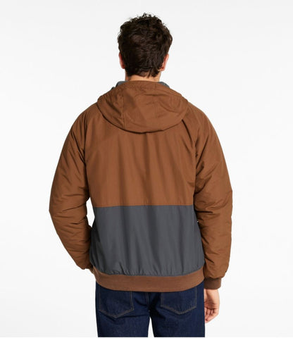 Men's Insulated 3-Season Bomber Hooded Jacket, Colorblock - US 7341