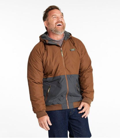 Men's Insulated 3-Season Bomber Hooded Jacket, Colorblock - US 7341