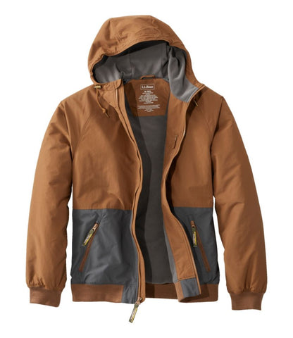 Men's Insulated 3-Season Bomber Hooded Jacket, Colorblock - US 7341