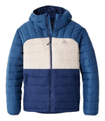 Men's Bean's Down Hooded Jacket, Colorblock - US 2108