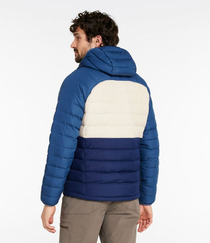 Men's Bean's Down Hooded Jacket, Colorblock - US 2108