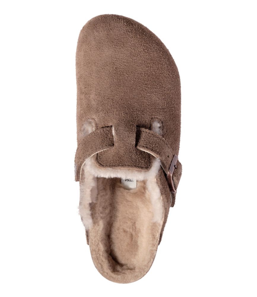 Women's Birkenstock Boston Clogs, Suede Shearling - US 7068