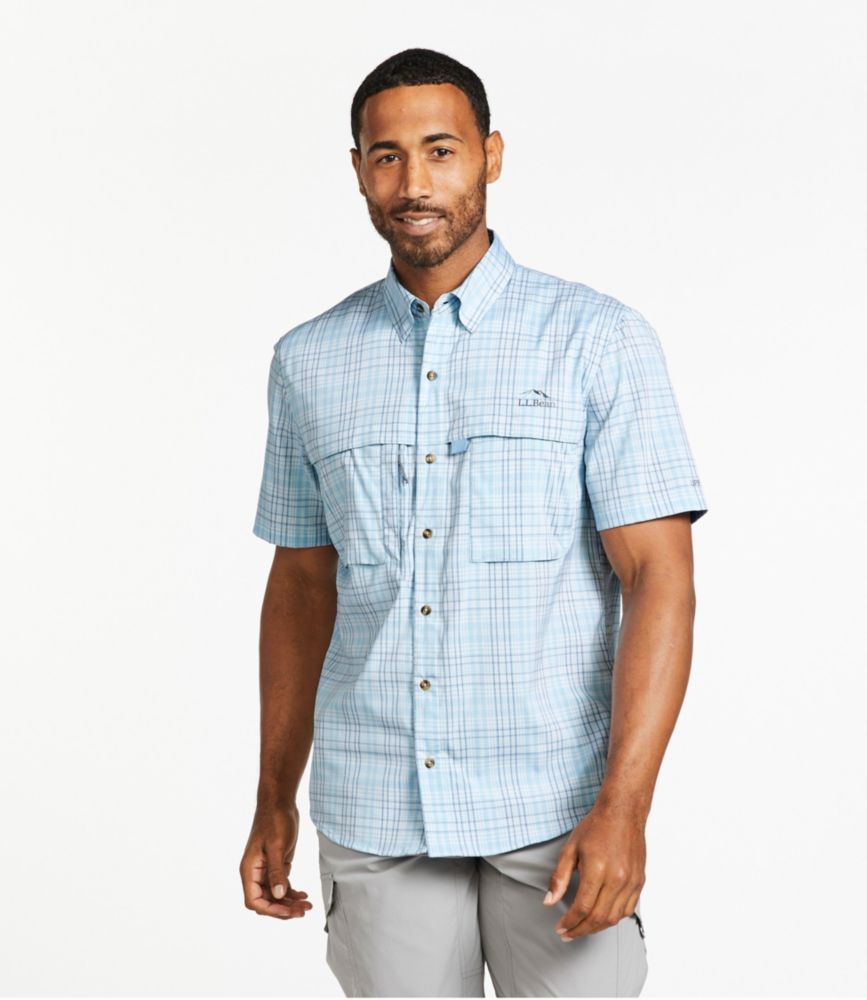 Men's Tropicwear Shirt, Plaid Short-Sleeve - US 7717