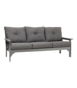 All-Weather Patio Sofa with Textured Cushion, Slate Gray - US 6868