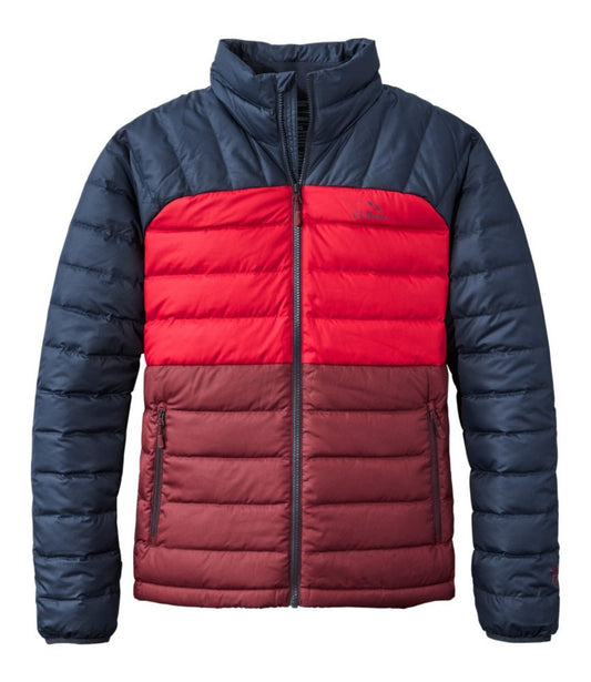 Men's Bean's Down Jacket, Colorblock - US 7497