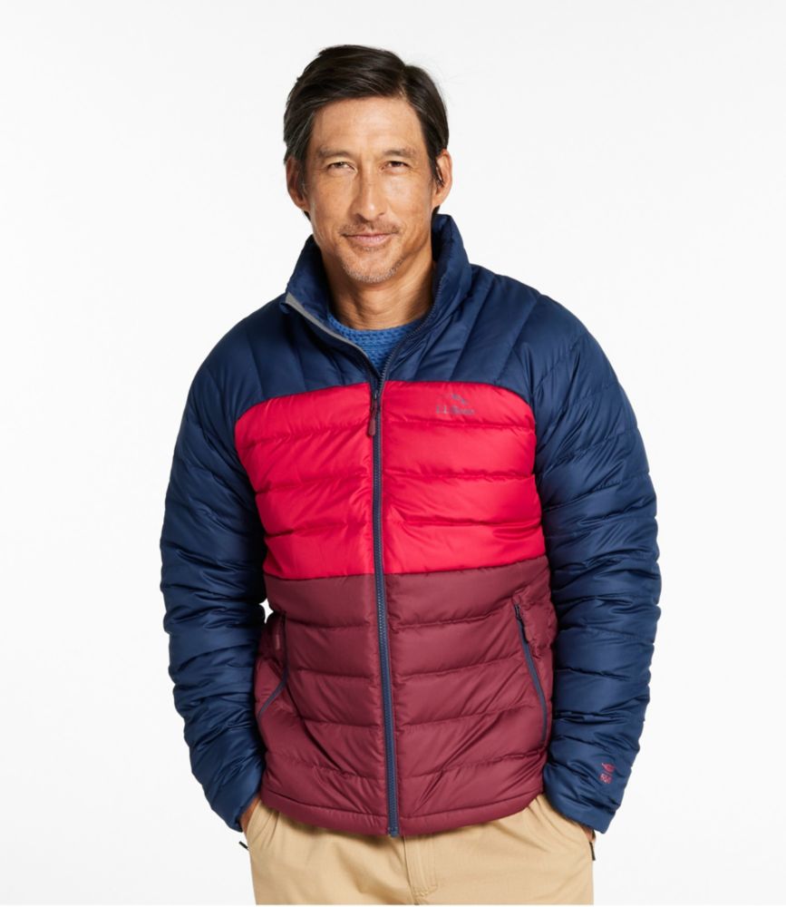 Men's Bean's Down Jacket, Colorblock - US 7497