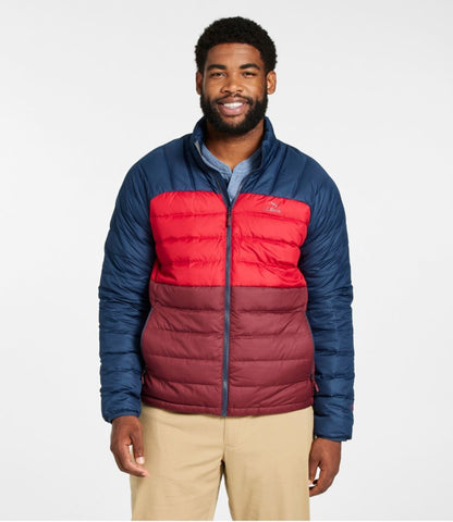 Men's Bean's Down Jacket, Colorblock - US 7497