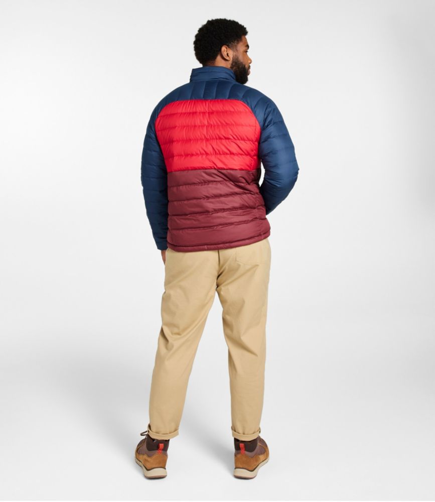 Men's Bean's Down Jacket, Colorblock - US 7497