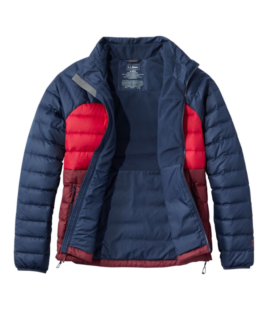 Men's Bean's Down Jacket, Colorblock - US 7497