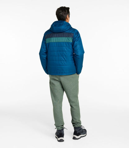 Men's Mountain Classic Puffer Hooded Jacket, Colorblock - US 0160