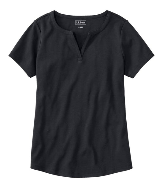 Women's L.L.Bean Tee, Short-Sleeve Notch-Neck - US 8548