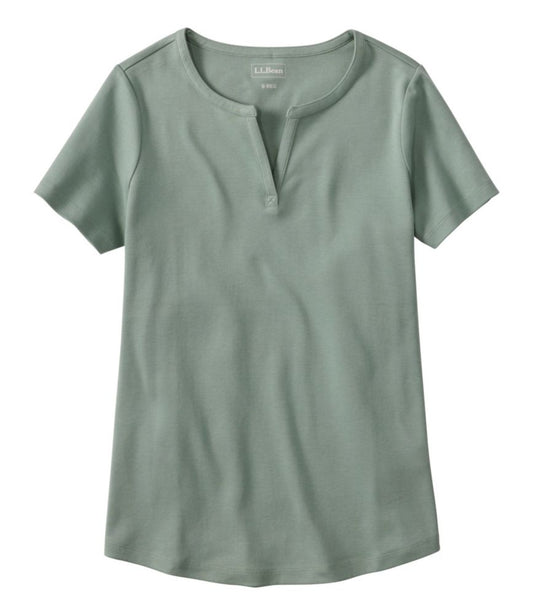 Women's L.L.Bean Tee, Short-Sleeve Notch-Neck - US 2363