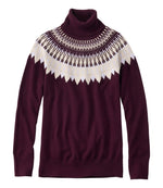 Women's Cotton/Cashmere Sweater, Turtleneck Fair Isle - US 0751