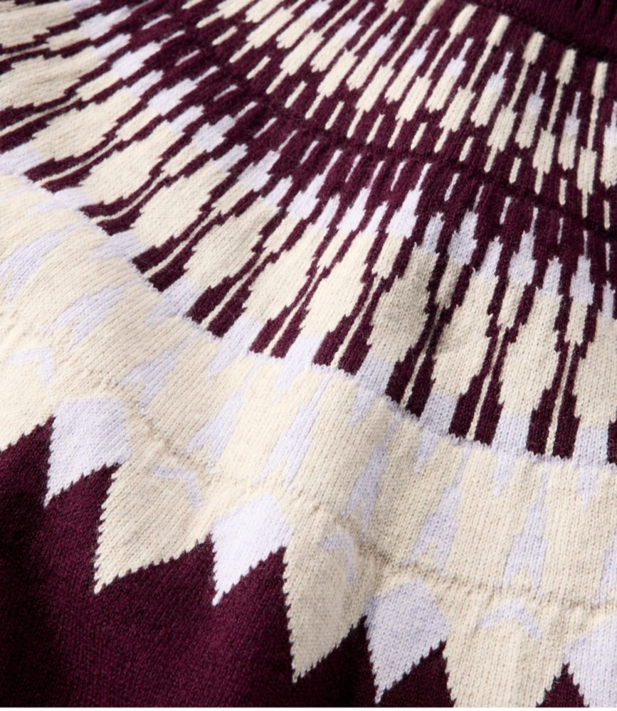 Women's Cotton/Cashmere Sweater, Turtleneck Fair Isle - US 0751