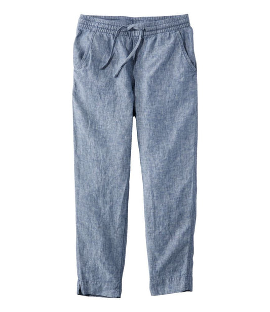 Women's Premium Linen Pull-On Ankle Pants, Mid-Rise Tapered-Leg - US 1052