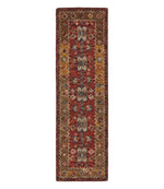 Double Border Wool Hooked Runner, Sienna Multi - US 6983
