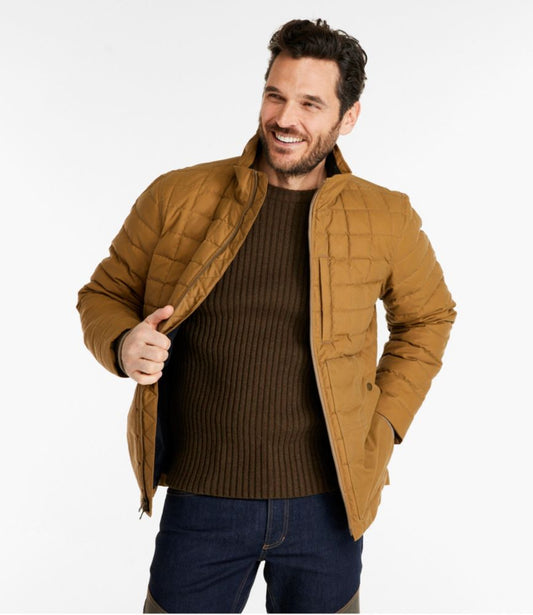 Men's L.L.Bean Upcountry Waxed Cotton Down Sweater - US 6485