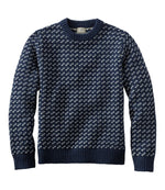 Men's Bean's Classic Ragg Wool Sweater, Crewneck, Bird's-Eye - US 2182