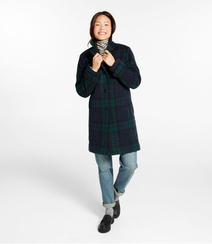 Women's Classic Lambswool Polo Coat, Three-Quarter, Pattern - US 1505