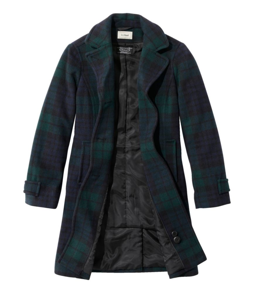 Women's Classic Lambswool Polo Coat, Three-Quarter, Pattern - US 1505