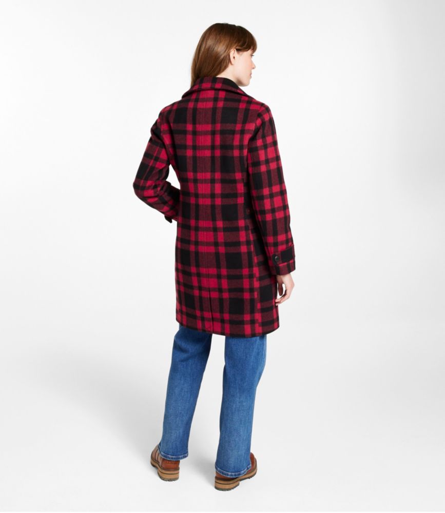 Women's Classic Lambswool Polo Coat, Three-Quarter, Pattern - US 9809