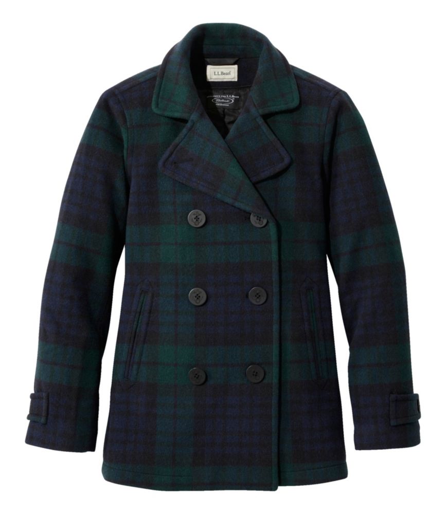 Women's Classic Lambswool Peacoat, Pattern - US 0080