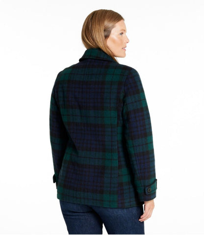 Women's Classic Lambswool Peacoat, Pattern - US 0080