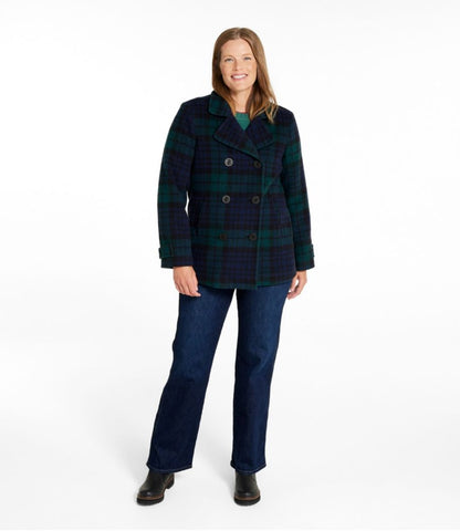Women's Classic Lambswool Peacoat, Pattern - US 0080