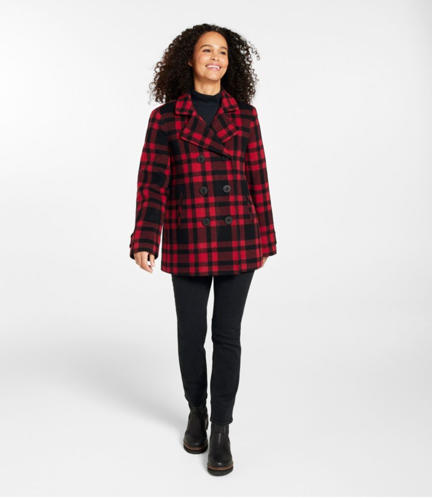 Women's Classic Lambswool Peacoat, Pattern - US 9223
