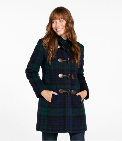 Women's Classic Lambswool Duffel Coat, Pattern - US 0682