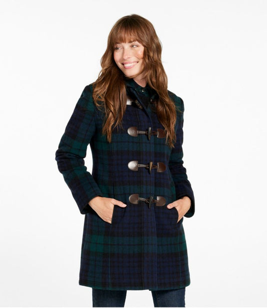 Women's Classic Lambswool Duffel Coat, Pattern - US 0682