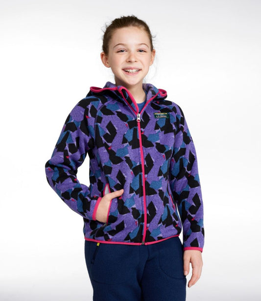 Kids' L.L.Bean Sweater Fleece, Hooded Print - US 1692
