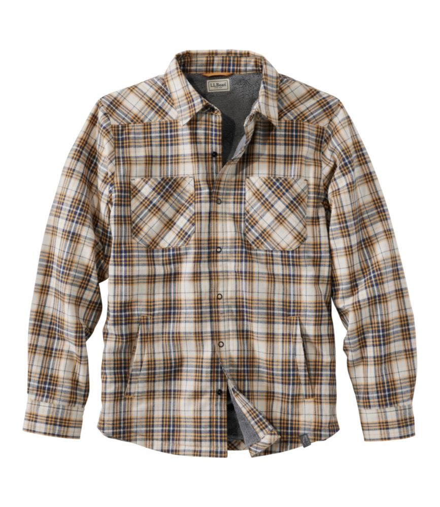 Men's Katahdin Performance Flannel Shirt-Jacket, Hi-Pile Fleece-Lined Plaid - US 3217