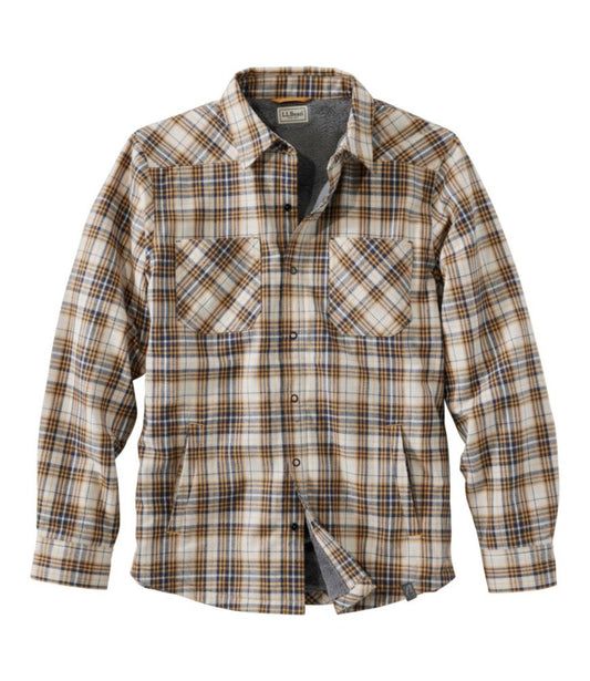 Men's Katahdin Performance Flannel Shirt-Jacket, Hi-Pile Fleece-Lined Plaid - US 3217