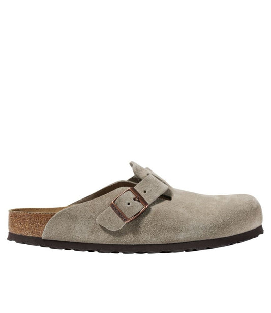 Men's Birkenstock Soft Footbed Boston Clogs, Suede - US 4138