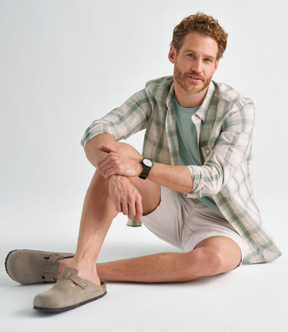 Men's Birkenstock Soft Footbed Boston Clogs, Suede - US 4138