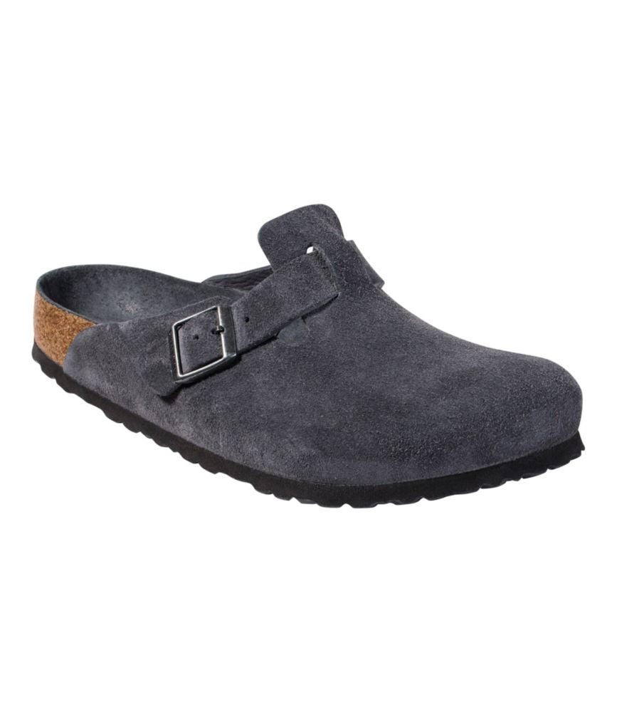 Men's Birkenstock Soft Footbed Boston Clogs, Suede - US 2285