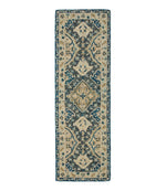 Diamond Floral Wool Tufted Runner - US 7866