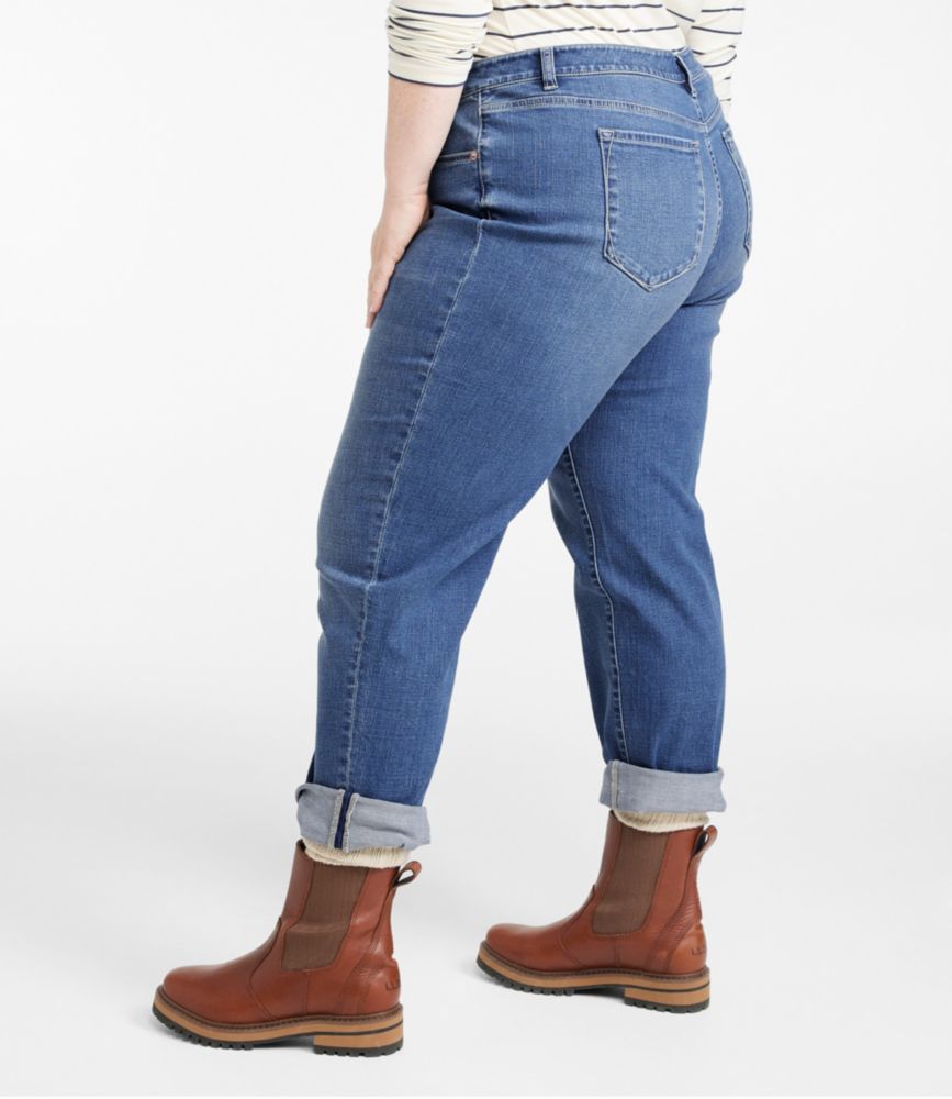 Women's Signature Organic Denim Boyfriend Jeans, Low-Rise Straight-Leg - US 6106