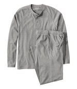 Men's Bean's Cotton Knit Pajamas, Henley PJ Set - US 3109