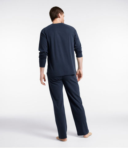 Men's Bean's Cotton Knit Pajamas, Henley PJ Set - US 3110
