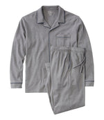Men's Bean's Cotton Knit Pajamas, Button-Front PJ Set - US 2785