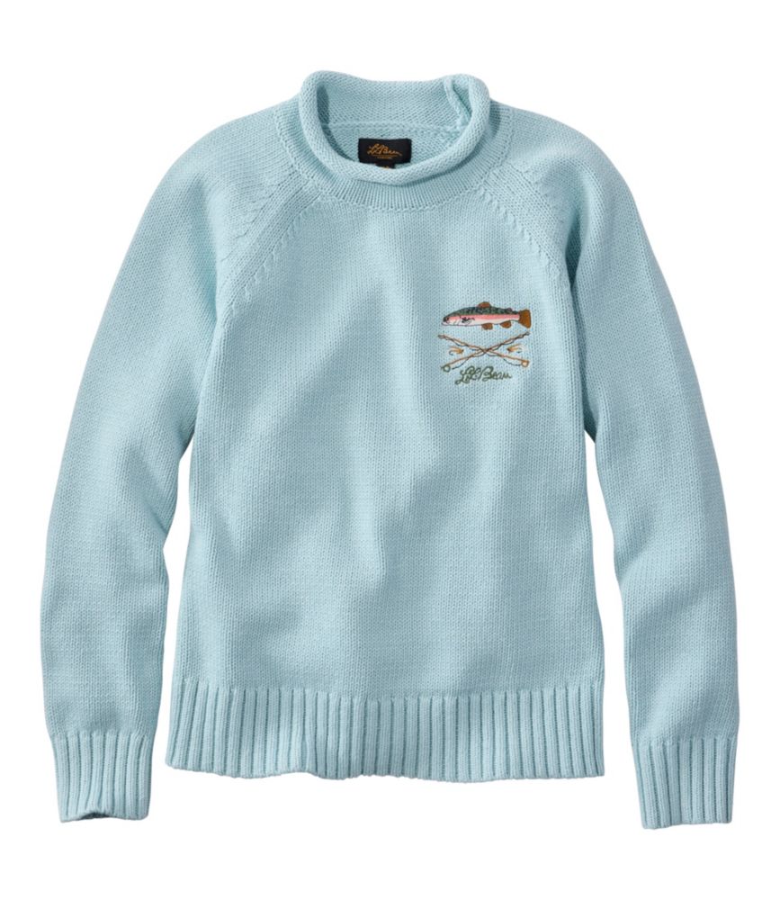 Women's Signature Original Cotton Sweater, Rollneck Novelty - US 4637