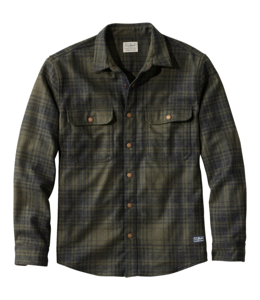Men's Maine Guide Lightweight Wool Field Shirt, Plaid - US 5154