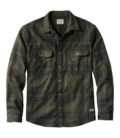 Men's Maine Guide Lightweight Wool Field Shirt, Plaid - US 5154